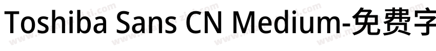 Toshiba Sans CN Medium字体转换